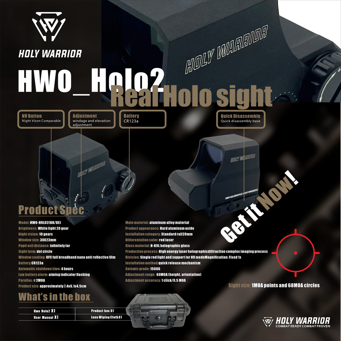 Holywarrior Holo2 Holographic Sight